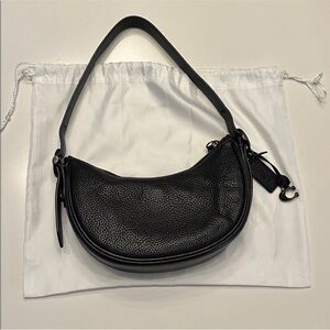 Coach Luna Shoulder Bag in Black with Pewter hardware